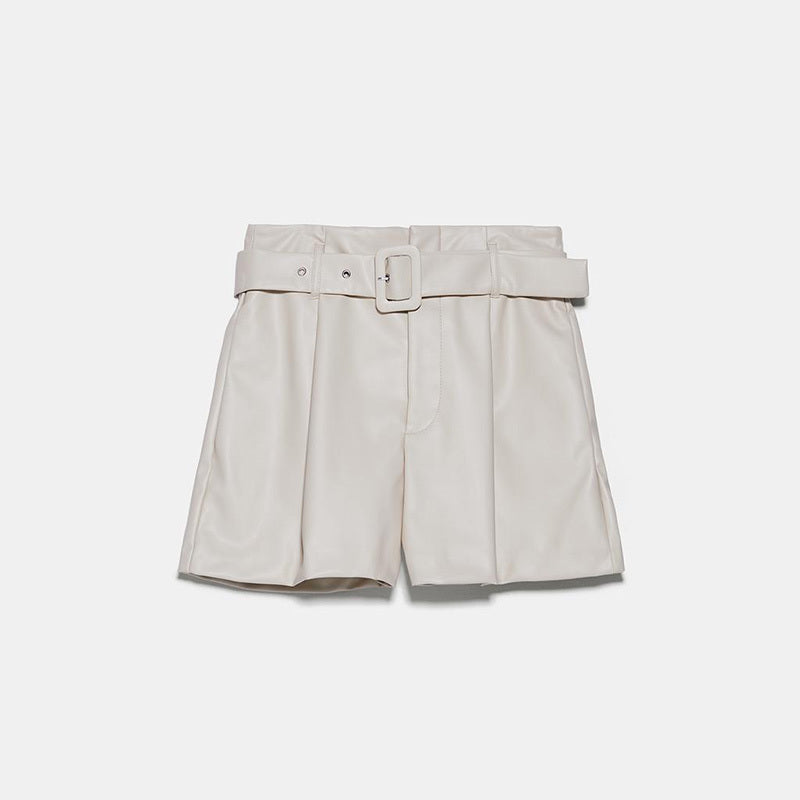 Women's leather shorts - Lotus Lane
