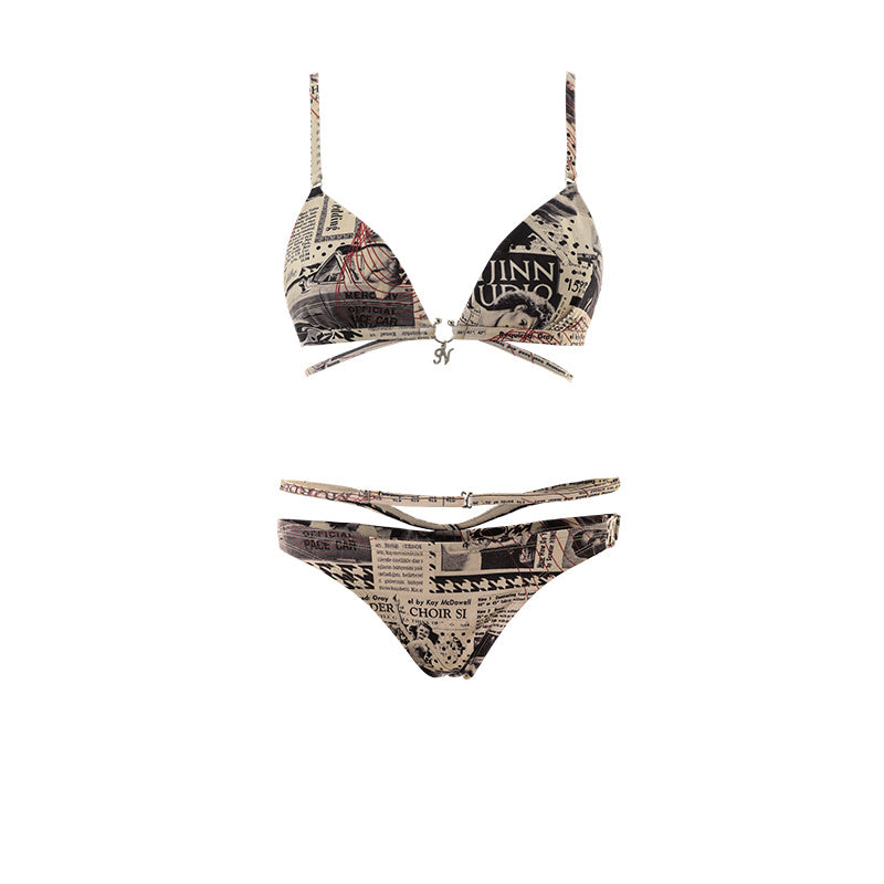 Printed Backless Pure Desire Two-piece Swimsuit Set - Lotus Lane