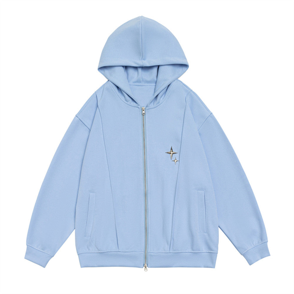 High Street Fashionable Two-way Zipper Cardigan Sweater - Lotus Lane