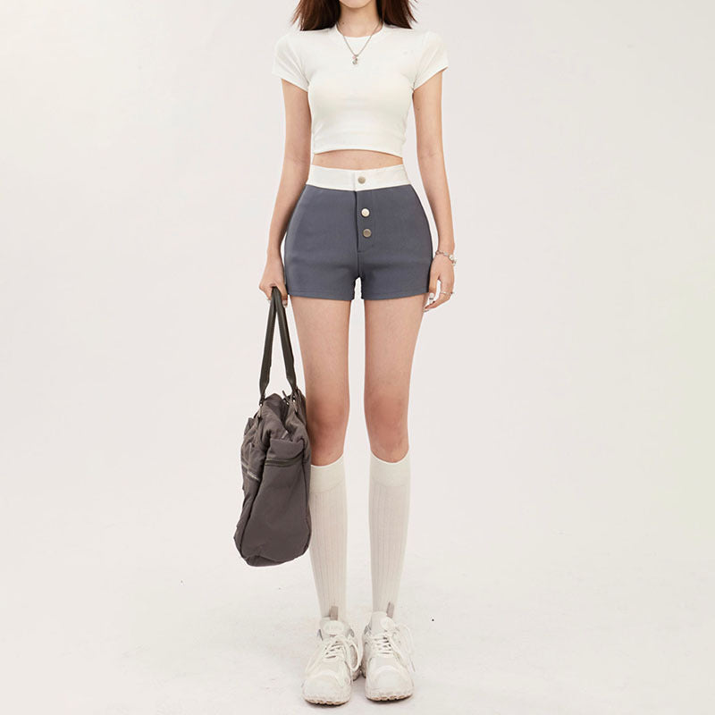 Women's Fashion Colorblock Casual Shorts - Lotus Lane