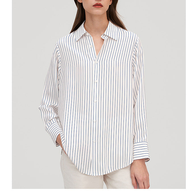 Solid Color Fashion Shirt For Women - Lotus Lane