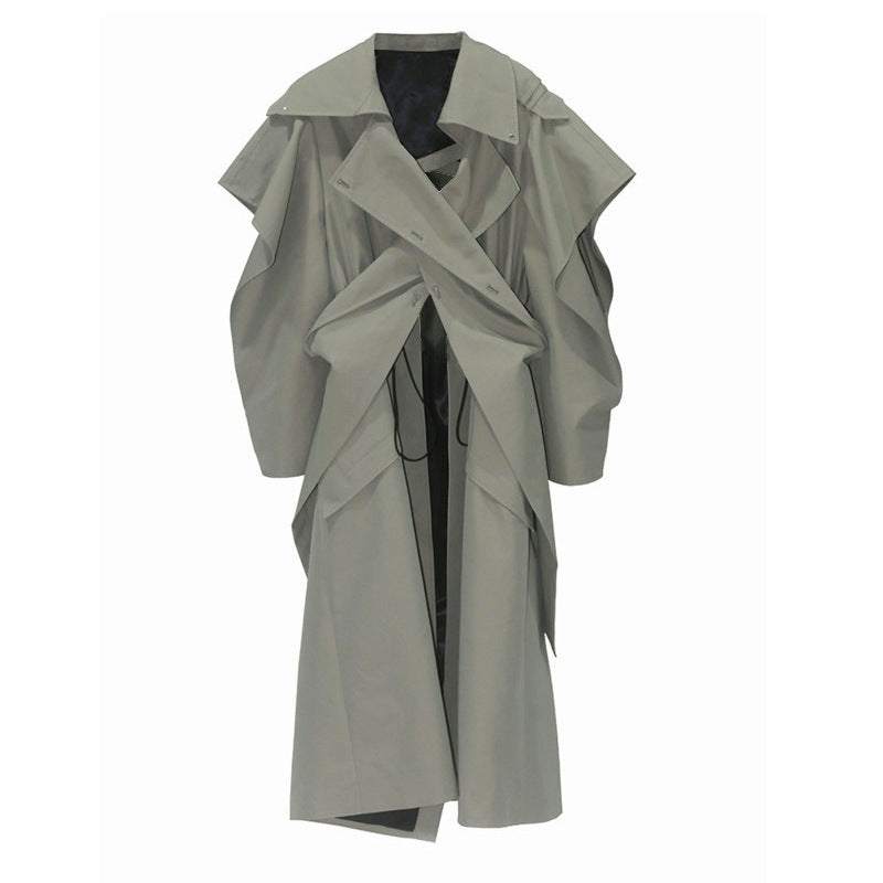 Elastic And Waisted Profile Trench Coat