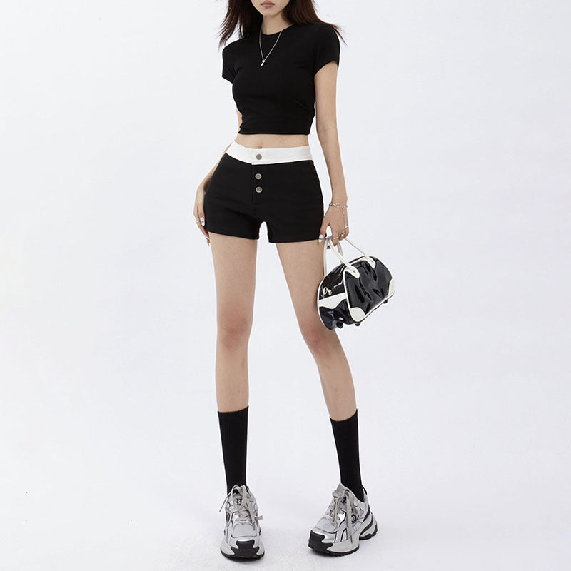 Women's Fashion Colorblock Casual Shorts - Lotus Lane