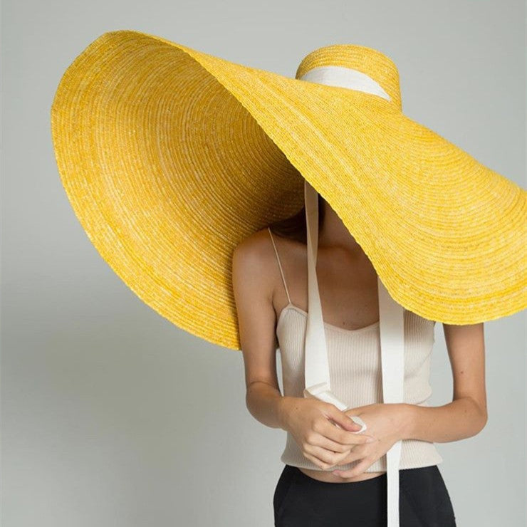 Women's Fashion Temperament Large Brim With Straw Hat - Lotus Lane