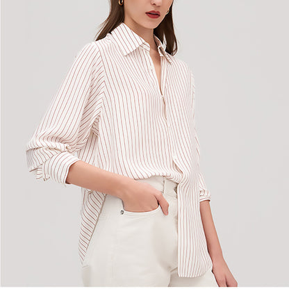 Solid Color Fashion Shirt For Women - Lotus Lane
