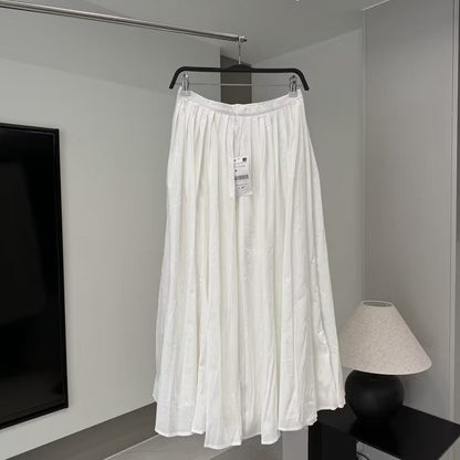 French Style White Idle Style Skirt Women's Waist Slimming - Lotus Lane