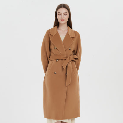 Reversible Cashmere Coat Women's Mid-length - Lotus Lane