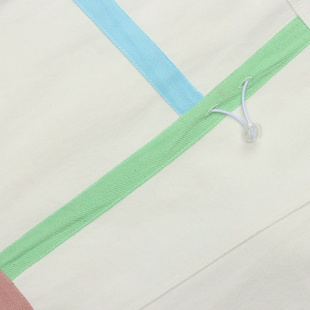 Ribbon Drawstring Stitching Jacket Men And Women - Lotus Lane