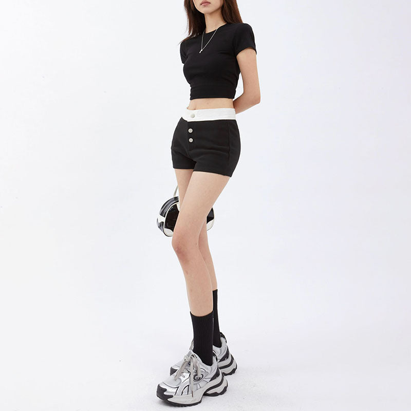 Women's Fashion Colorblock Casual Shorts - Lotus Lane