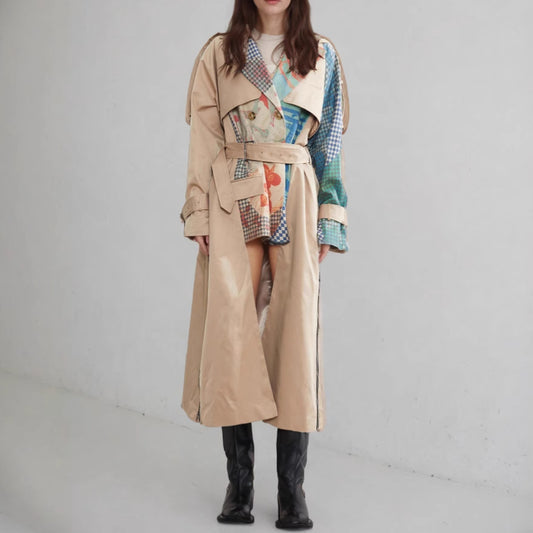 British Style Niche Fried Street Coat Female Autumn Painted Print - Lotus Lane