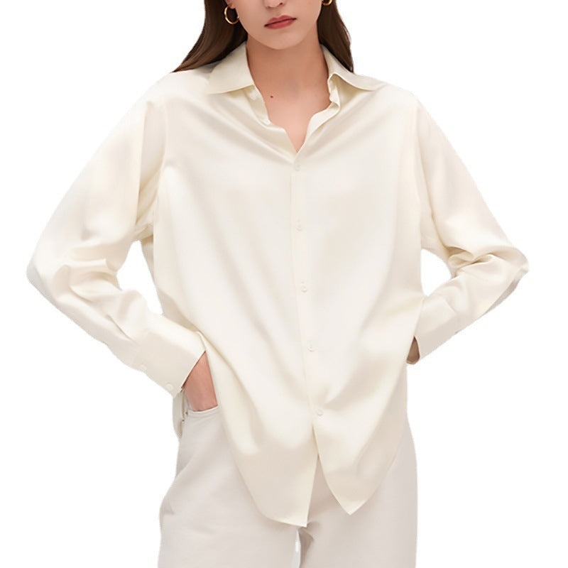 Solid Color Fashion Shirt For Women - Lotus Lane